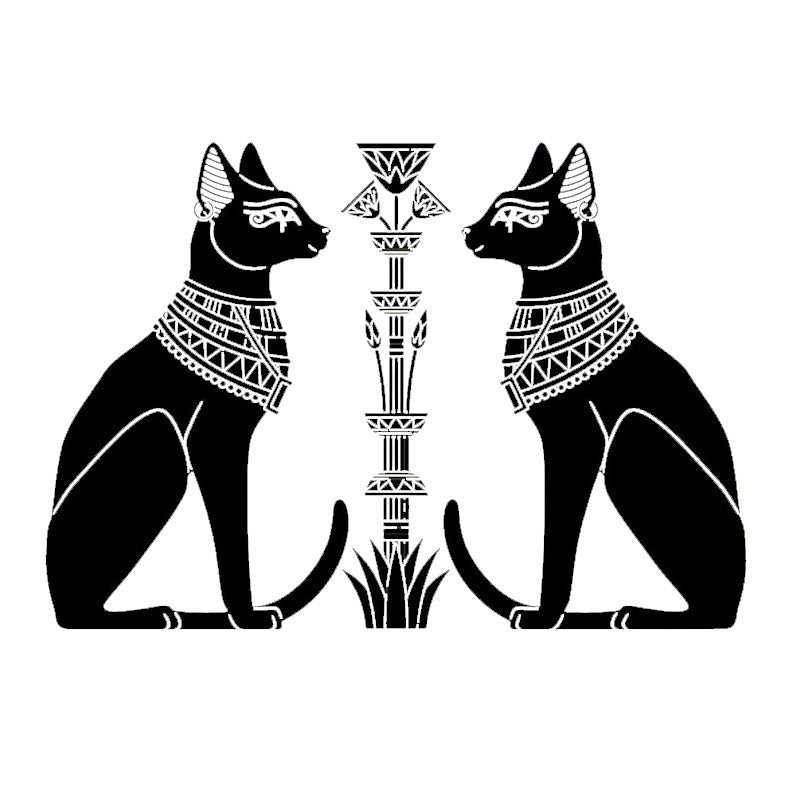 Ancient Egyptian God Egyptian Cat Fence Wall Sticker