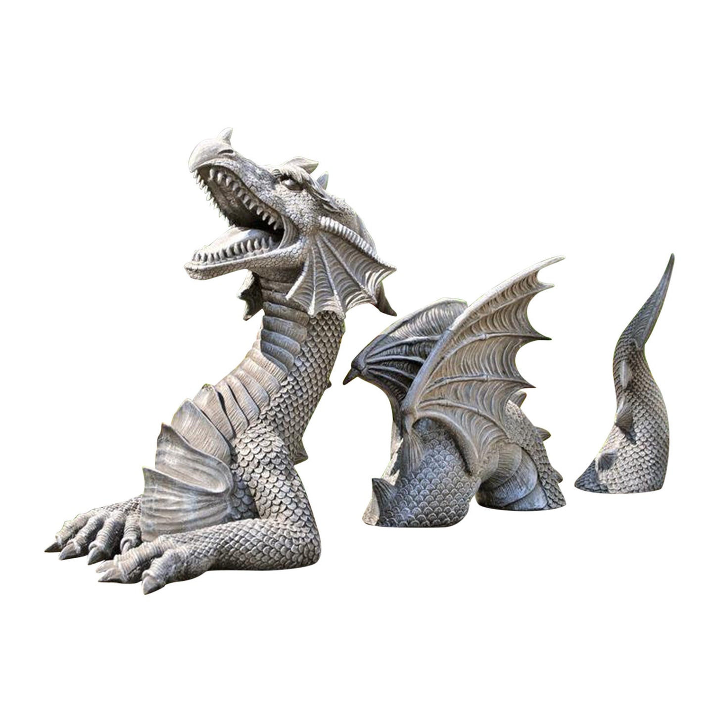 Large Dragon Gothic Garden Decor Statue Castle Moat Lawn Statue Garden Sculptures & Statues Funny Yard Garden Outdoor Figurine